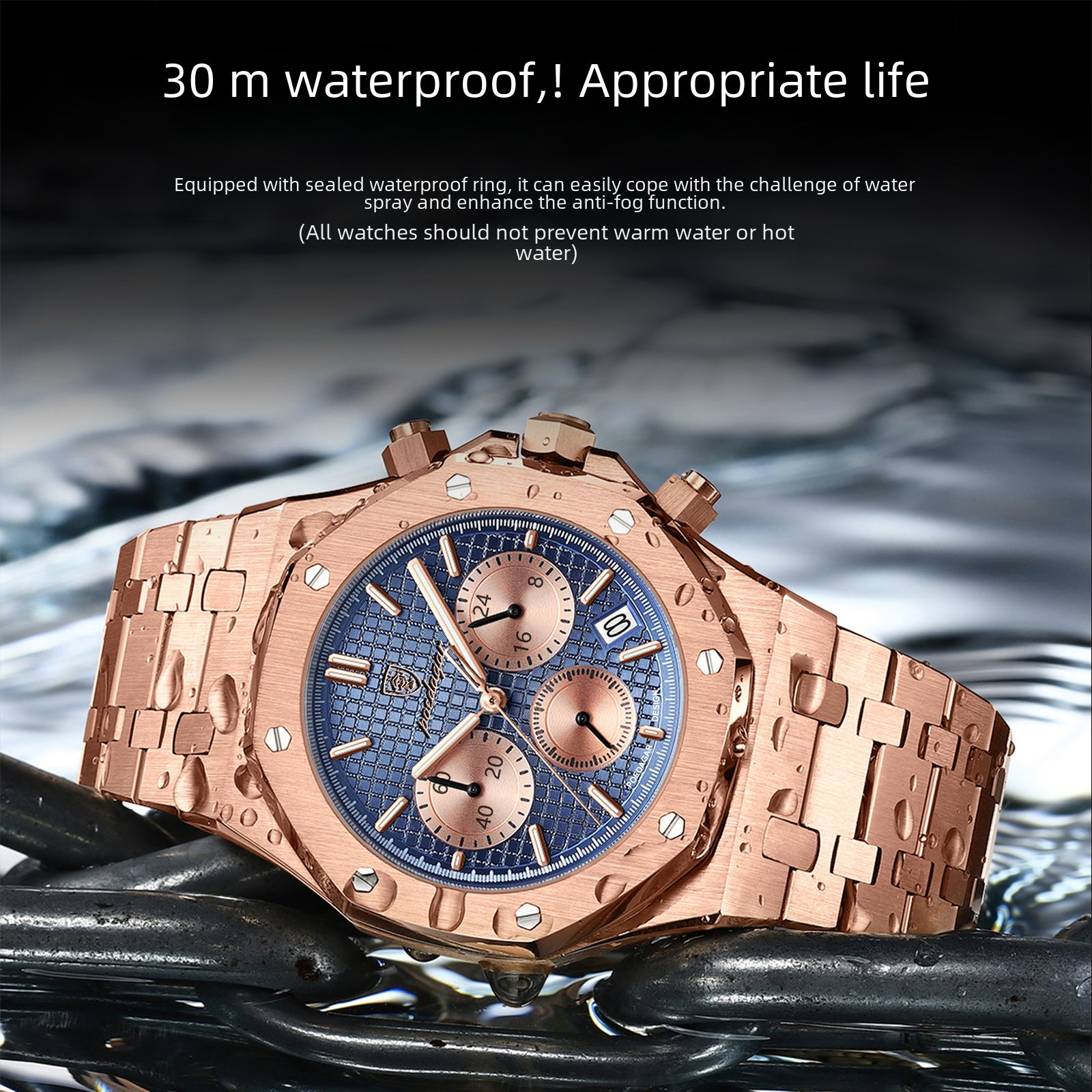 Swiss Brand New Multi-functional Quartz Men's Watch Trendy Watch Live Broadcast Foreign Trade Popular One-piece Delivery
