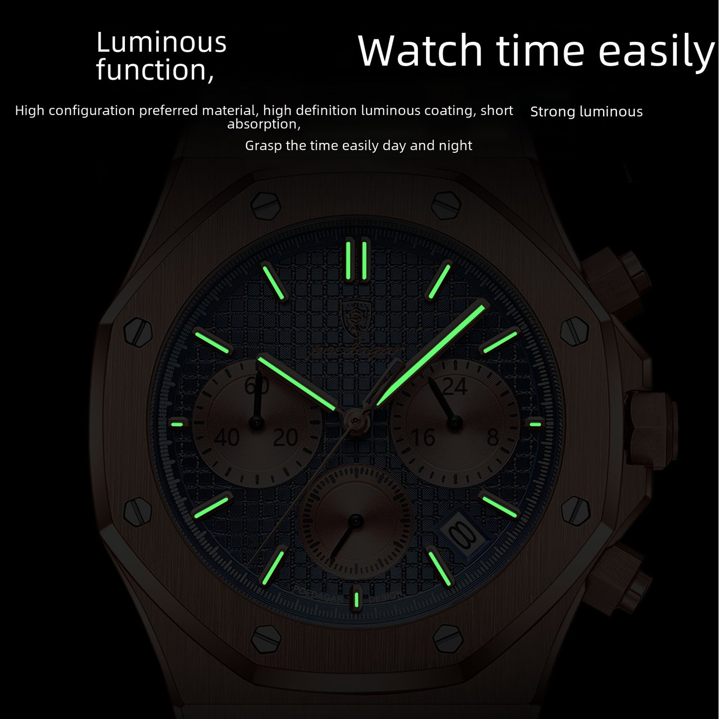 Swiss Brand New Multi-functional Quartz Men's Watch Trendy Watch Live Broadcast Foreign Trade Popular One-piece Delivery