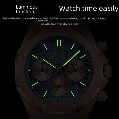 Swiss Brand New Multi-functional Quartz Men's Watch Trendy Watch Live Broadcast Foreign Trade Popular One-piece Delivery