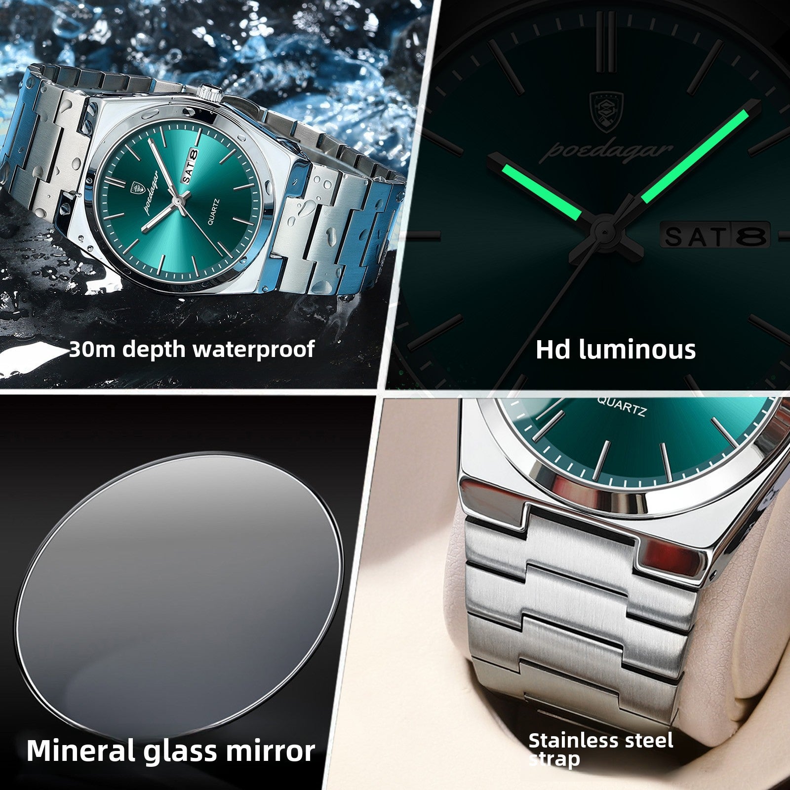 Swiss Brand Luxury Men's Watch New Ultra-thin Waterproof Quartz Watch Live Broadcast Foreign Trade Popular One-piece Delivery