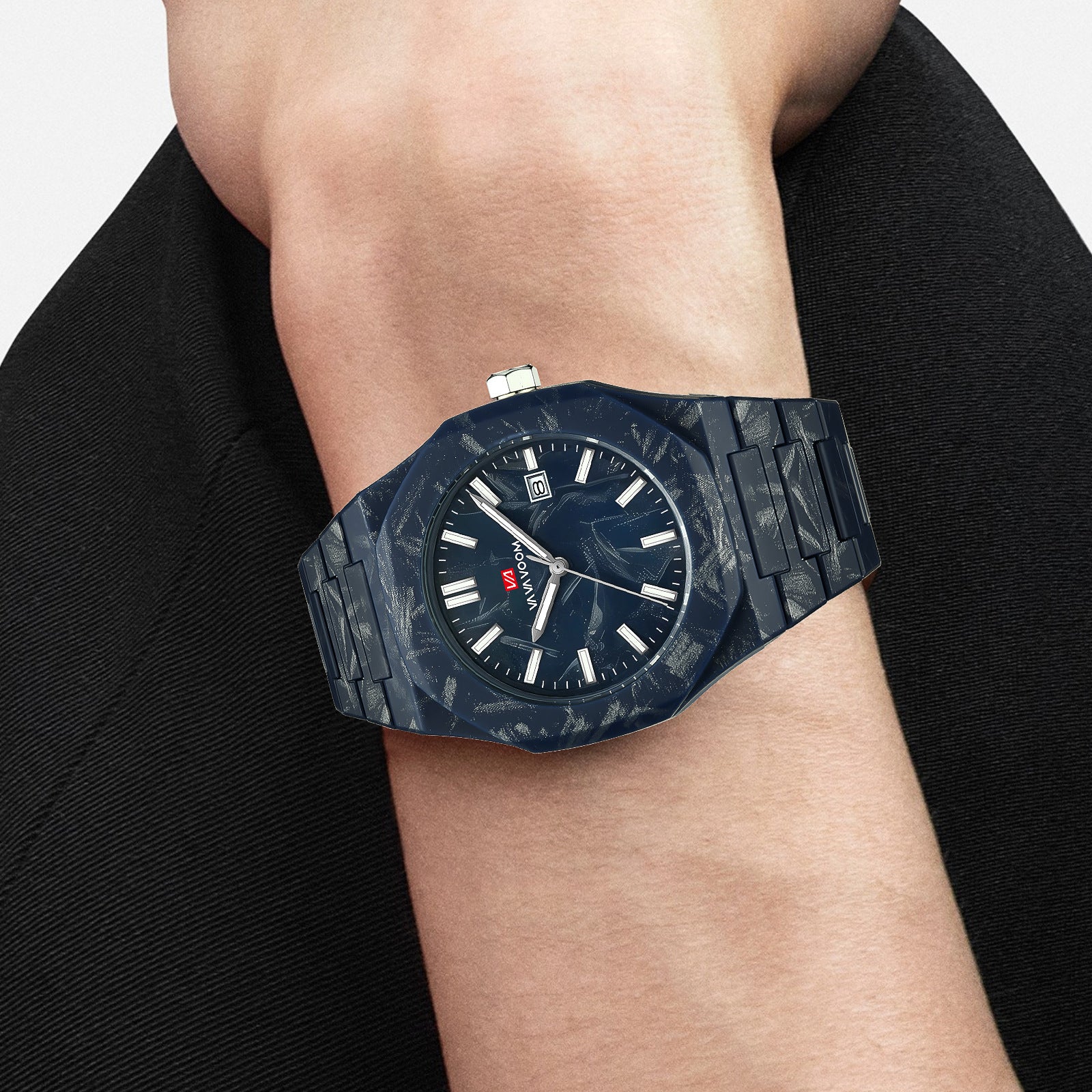 Cross-border New Quartz Watch Marble Pattern Senior Sense Calendar Waterproof Men's Watch A Generation Of Large Dial