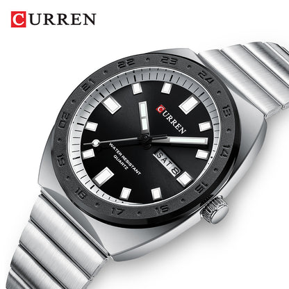 Curren/Crane 8473 Men's Watch Calendar Watch Steel Band Watch Sports Men's Watch Business Quartz Watch