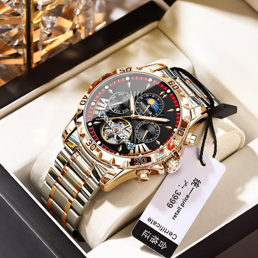Swiss Brand New Automatic Men's Mechanical Watch Waterproof Luminous Watch Live Broadcast Foreign Trade Popular One-piece Delivery