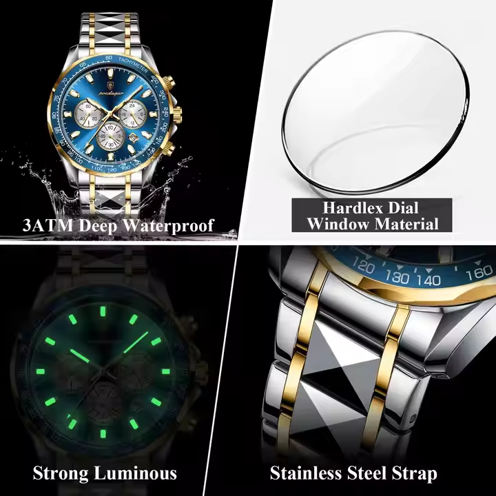Swiss Style Men's Luminous Waterproof Watch"