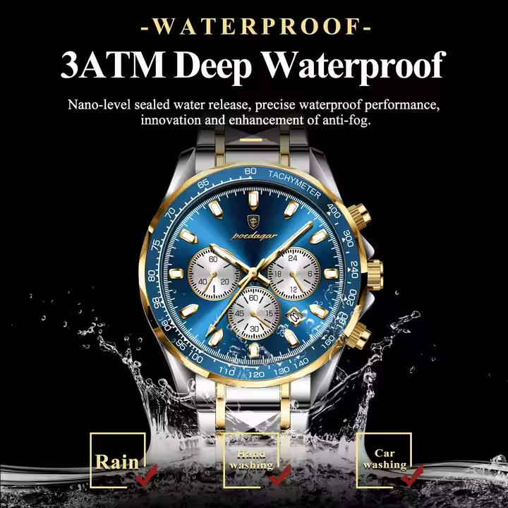 Swiss Style Men's Luminous Waterproof Watch"