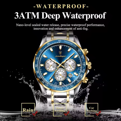 Swiss Style Men's Luminous Waterproof Watch"